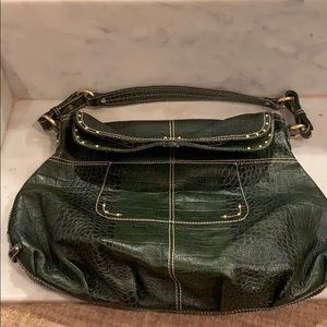 Green Faux Gator Purse